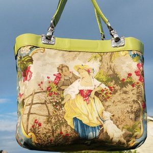 Brighton Green Heart Reversible Bag